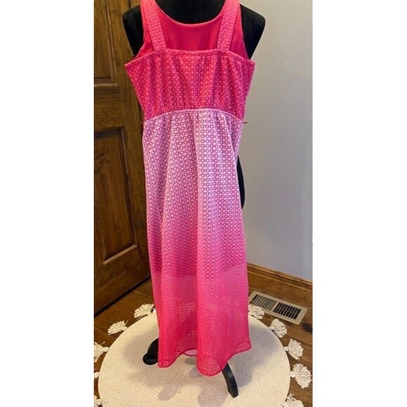 Paper Dolls Girls Mini Maxi Pink Ombré Size 12 Lace Overlay Dress - Picture 3 of 11